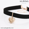 43609 Xuping 18k gold plated heart shaped pendant necklace